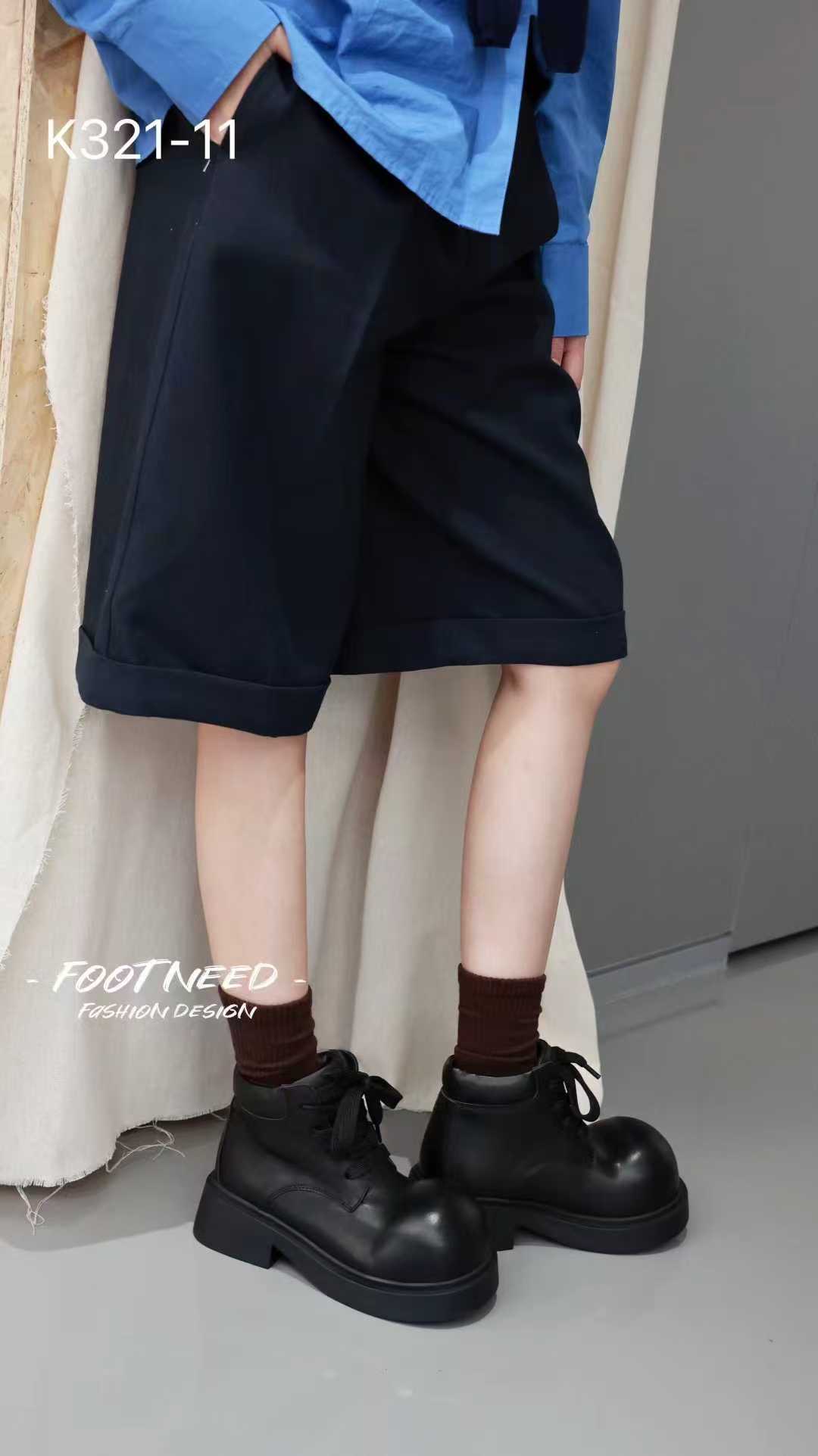 欧洲站真皮女鞋2025秋季新款欧货时尚休闲鞋圆头舒适百搭时装靴潮