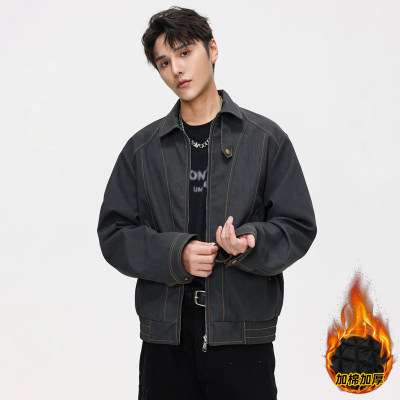 皮衣男款冬加厚2025新款痞帅高级感皮夹克外套冬装男装加棉夹棉潮