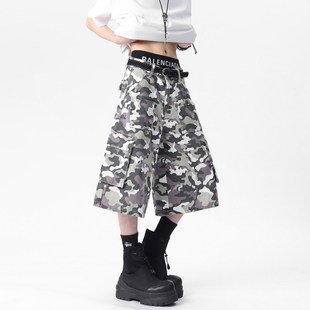 2026新款 夏阔腿牛仔裤 宽松八分短裤 7分裤 七分裤 潮流迷彩裤 男款