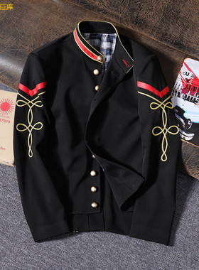 nick wooster秀场男士舞台主持拿破仑修身立领外套羊毛呢大码定做