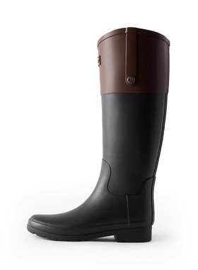 HUNTER女Refined Riding骑士靴户外防水雨鞋精致高筒长靴