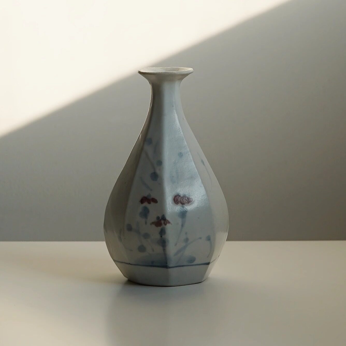 四时 season 丰增一雄 柴烧 青瓷 釉里红 德利酒瓶 花瓶 一轮插