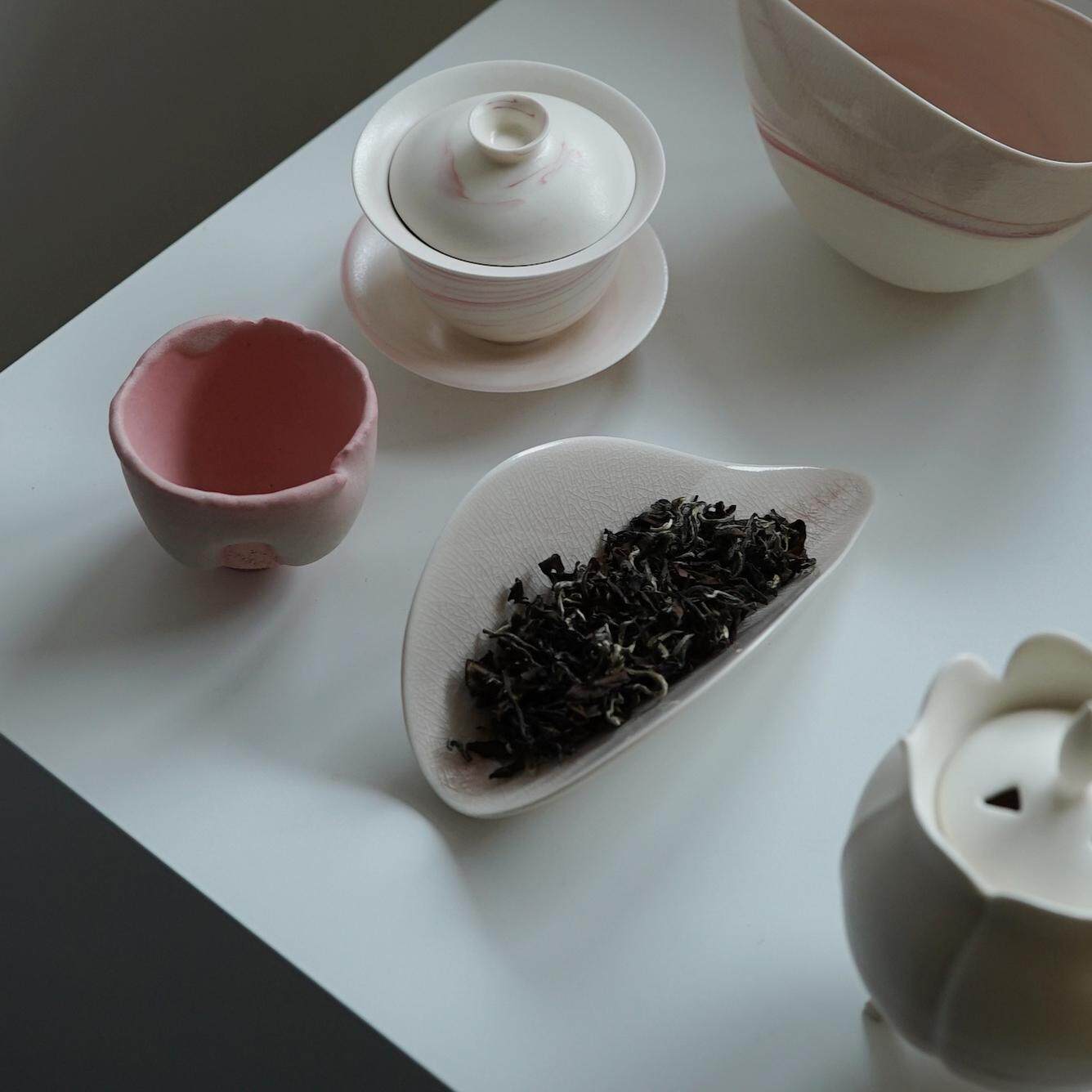 四时 season 星野友幸 粉色 茶则 盖碗 茶杯