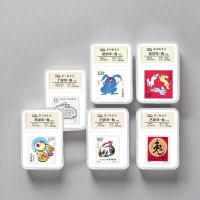 1987-2023年四轮生肖兔年邮票 生日快乐礼品 节日送礼纪念收藏