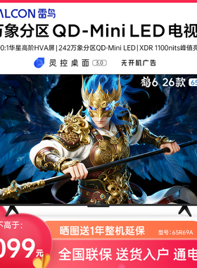 FFALCON/雷鸟 65R69A 鹤6 26款65英寸万象分区4K 288Hz超高刷电视
