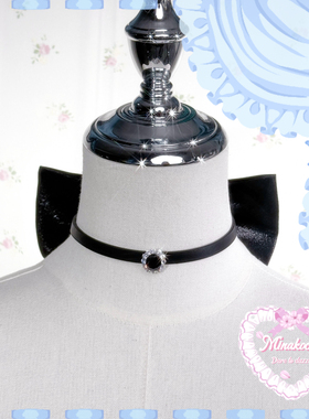 人造宝石925银镀金小牛皮项链