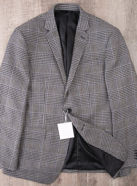 意大利羊毛牛角扣春季休闲西服