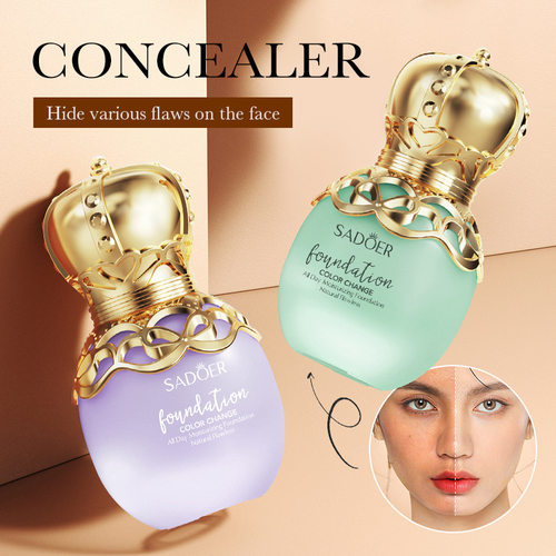 Warm skin concealer liquid foundation 温变肤色遮瑕粉底液
