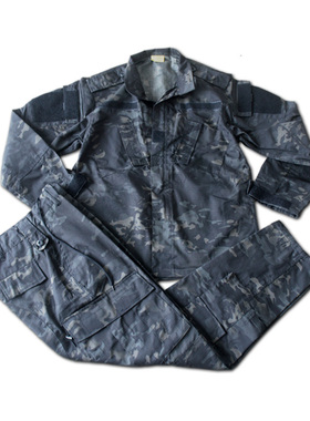 MCBK伪装ACU版型 暗夜黑色黑CP 黑MC迷彩套服 战术汤姆 军迷户外