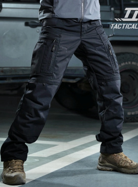 战术汤姆黑色复刻UFPRO战术裤P40作战城市登山徒步执勤训练多袋裤