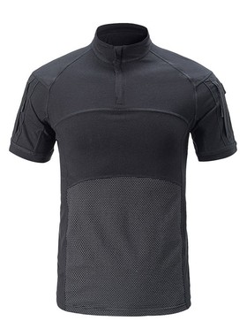 战术汤姆 国产ACS Type-II 黑色 暗黑纯色 短袖蛙皮 短蛙服 夏季