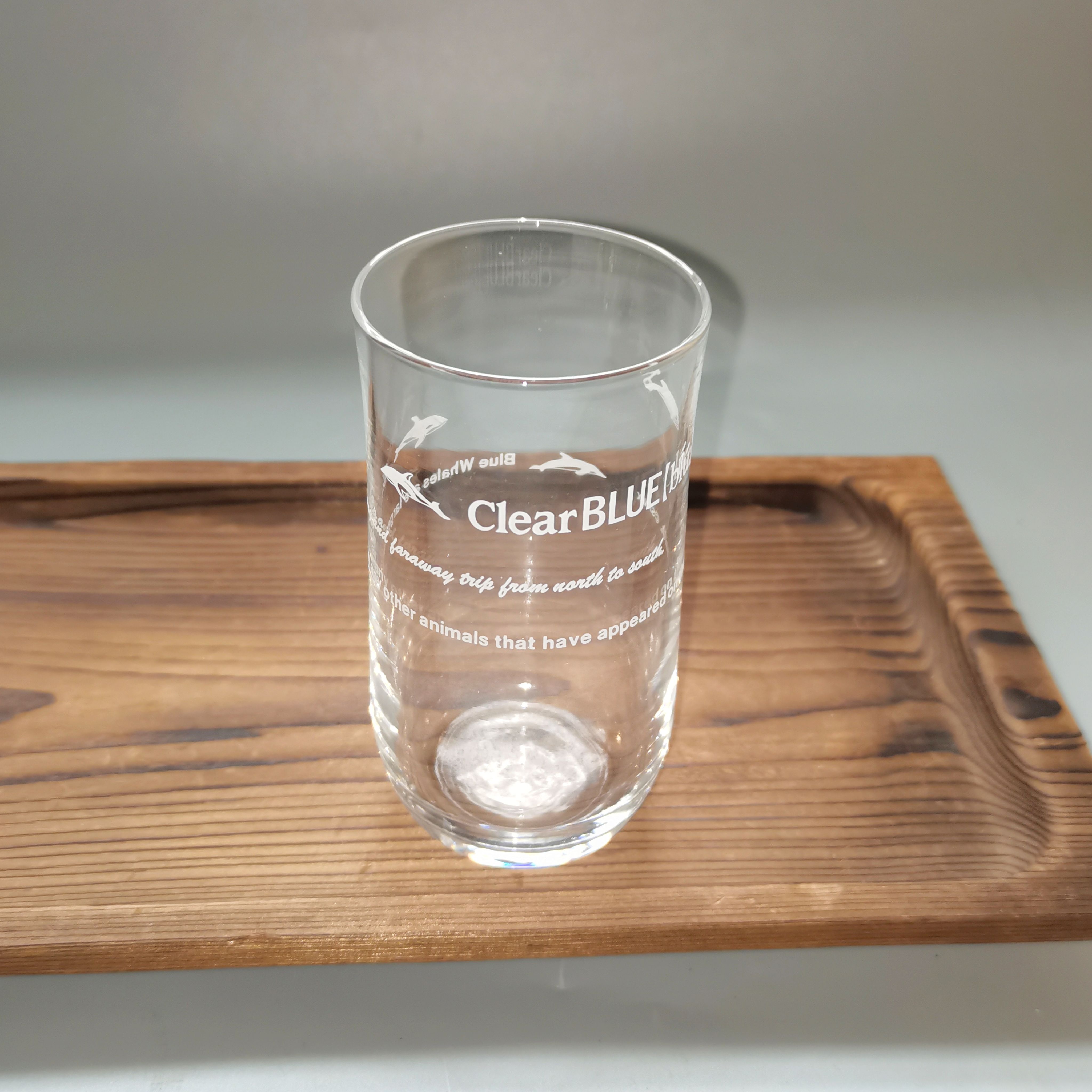 日本中古浮雕鲸鱼玻璃杯海豚啤酒杯复古果汁杯牛奶杯小清新欧式杯