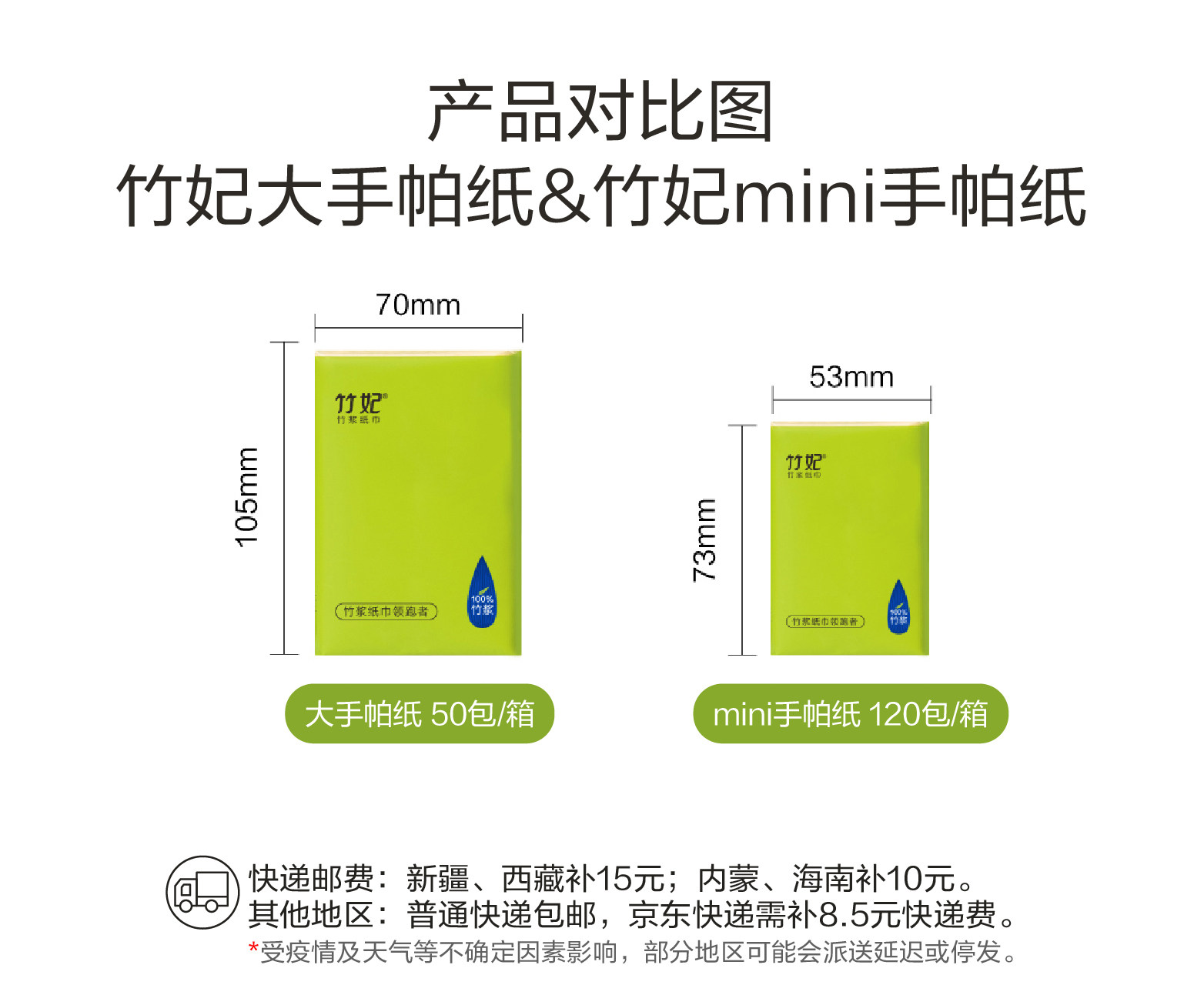 抽纸竹纤维家用便携手帕方巾