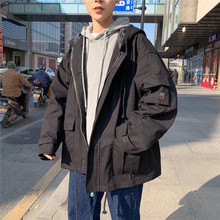 宽松连帽上衣潮流ins学生帅气夹克 外套男韩版 2019春秋季 流行工装