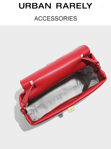 Вместительные и большые красные свадебные туфли, сумка на одно плечо, коллекция 2023, из натуральной кожи