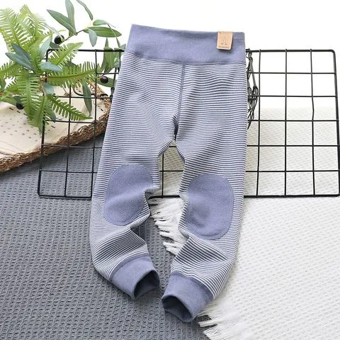 中大可外穿儿童保暖裤校服风条纹面料校服神裤高腰男童内衣