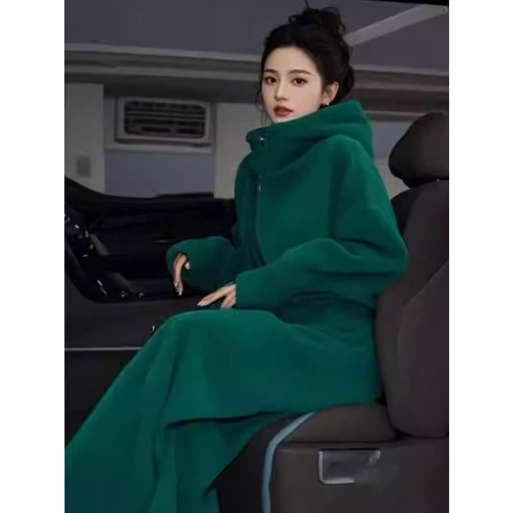 韩系搭配一整套冬装年小个子时尚纯色连帽毛绒卫衣长裤两件套,女装/女士精品,时尚套装,淘宝优惠券,粉丝福利购,淘宝优惠卷