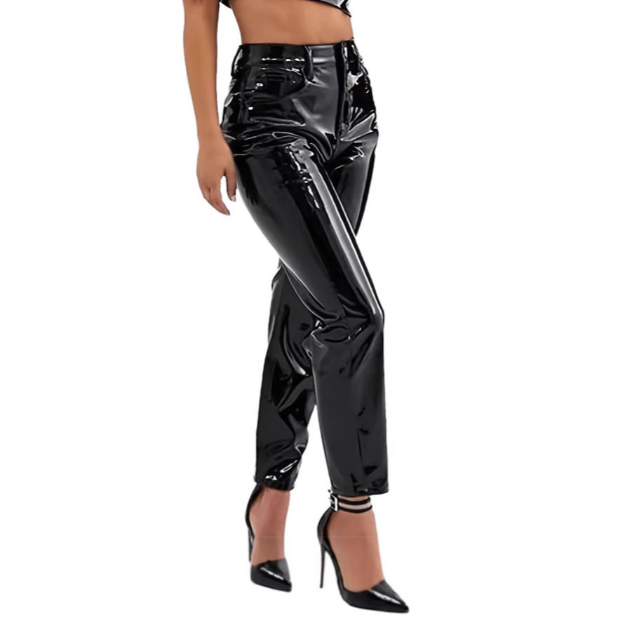 泽yp外贸pu皮裤女欧美亚马逊女装wish亮面皮革夜店街头九分休闲裤,女装/女士精品,休闲裤,淘宝优惠券,粉丝福利购,淘宝优惠卷