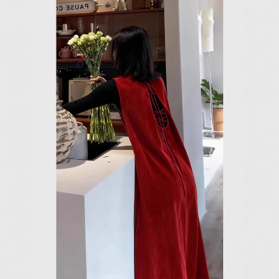 通勤风A字裙泽yp新款现货红色