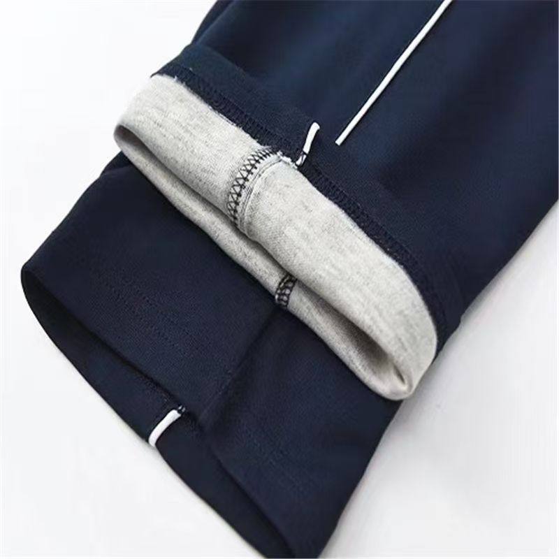 涤盖棉春秋校服裤子薄款高中初中小学学生一条杠藏青色反光条校裤