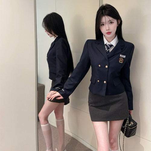 泽yp学院风套装jk制服西装外套衬