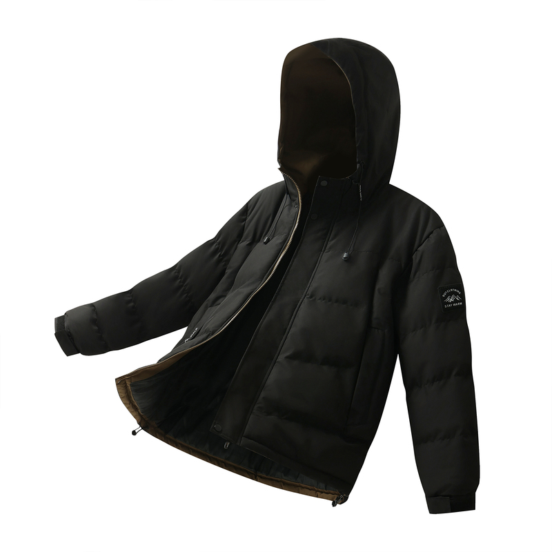 BUFFALO BOUND男士连帽棉衣外套冬季加厚保暖三防工装棉服大码潮