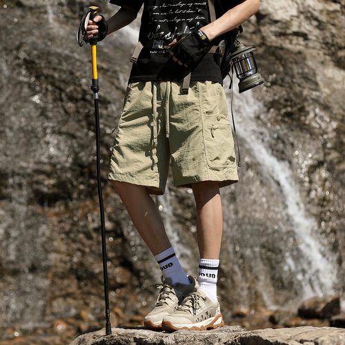 BUFFALO BOUND BUFFALO 2025秋季冰丝六口袋户外运动男女同款短裤