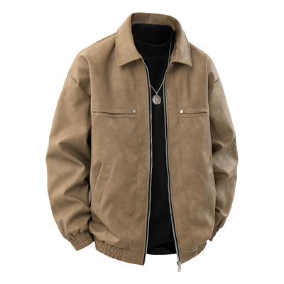 BUFFALO BOUND 2025秋冬新品防风男女同款外套PU皮皮夹克户外潮流