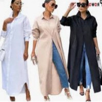 俄罗斯外贸女装超大立体单排扣长风衣女式衬衫外套宽松女式长外套