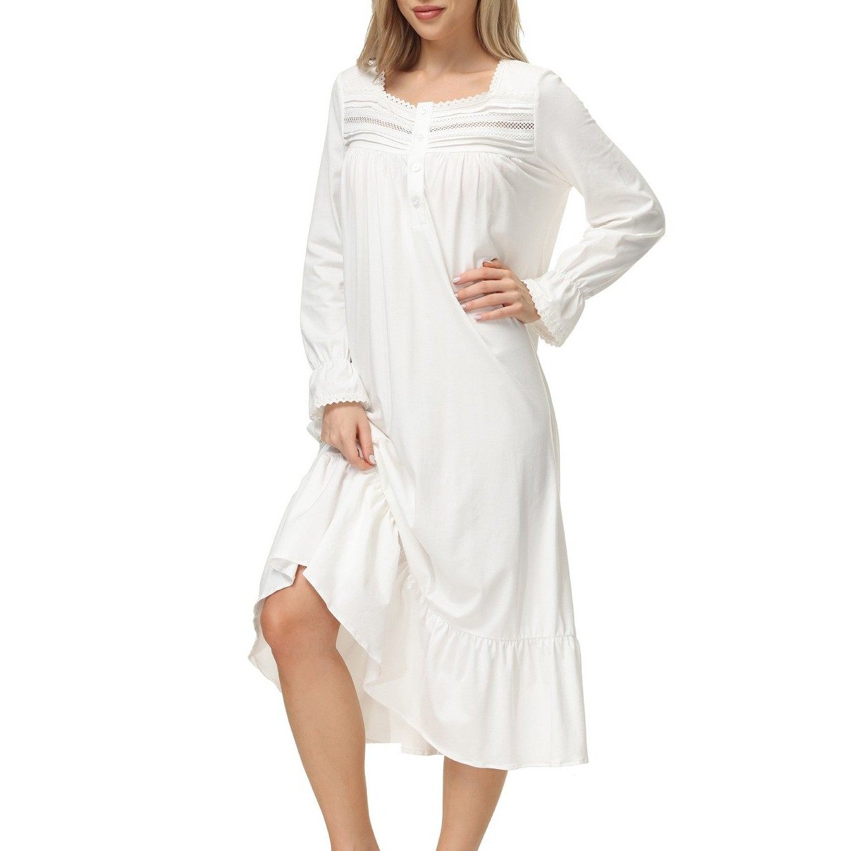 亚马逊春夏欧美蕾丝女装新款棉家居服长袖大摆连衣裙睡衣,个性定制/设计服务/DIY,连衣裙加工定制,淘宝优惠券,粉丝福利购,淘宝优惠卷