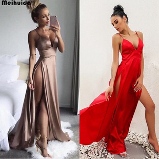 。V-Neck Summer Floor-length Sleeveless Jag Formal Dresses