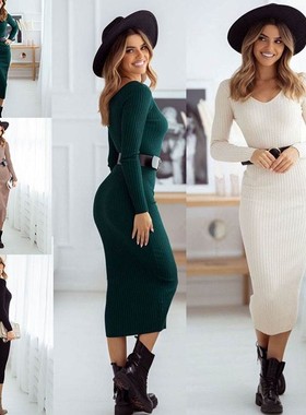 dress long plus size winter for women lady ladies dresses