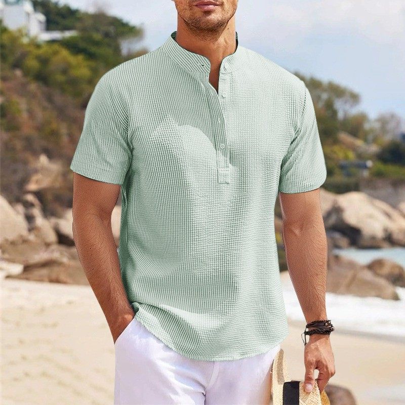 欧美男装衬衫短袖立领开扣菠萝格纹衬衫男式休闲衬衫上衣,个性定制/设计服务/DIY,连衣裙加工定制,淘宝优惠券,粉丝福利购,淘宝优惠卷