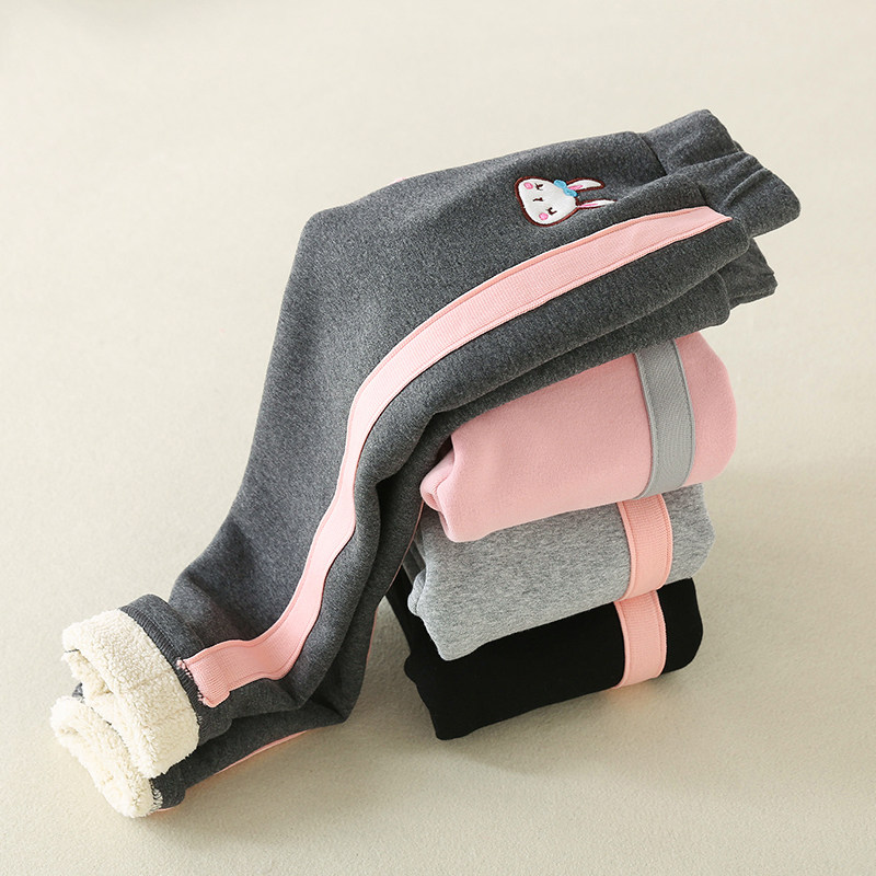 加厚羊羔绒一体绒女童打底裤冬季韩版中大童撞色儿童宝宝长裤加绒,童装/婴儿装/亲子装,裤子,淘宝优惠券,粉丝福利购,淘宝优惠卷