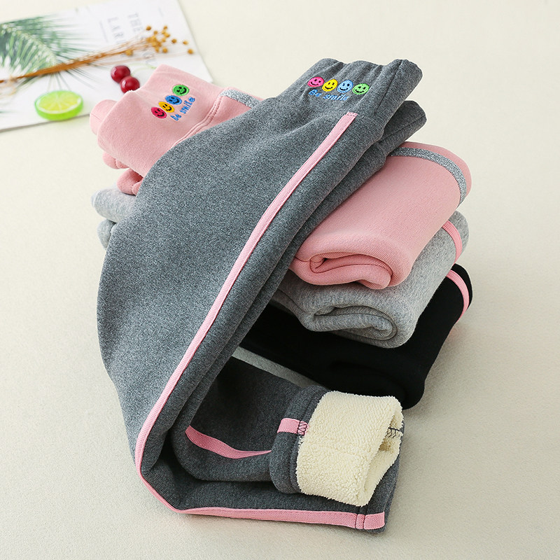 女童打底裤冬季新款四面弹羊羔绒笑脸中大儿童长裤子一体绒加厚潮,童装/婴儿装/亲子装,裤子,淘宝优惠券,粉丝福利购,淘宝优惠卷