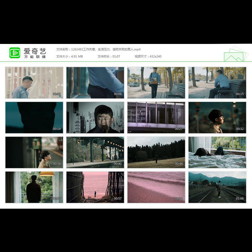 工作失意生活压力挫败失败的男人实拍视频素材图片