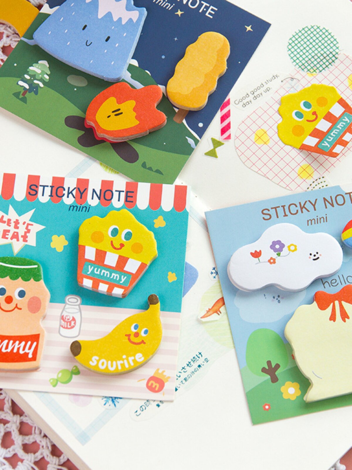 북유럽 창조적 인 어린 시절 스티커 메모 특수 모양의 메모장 메모 메시지 N 번 귀여운 수첩 자료 메모