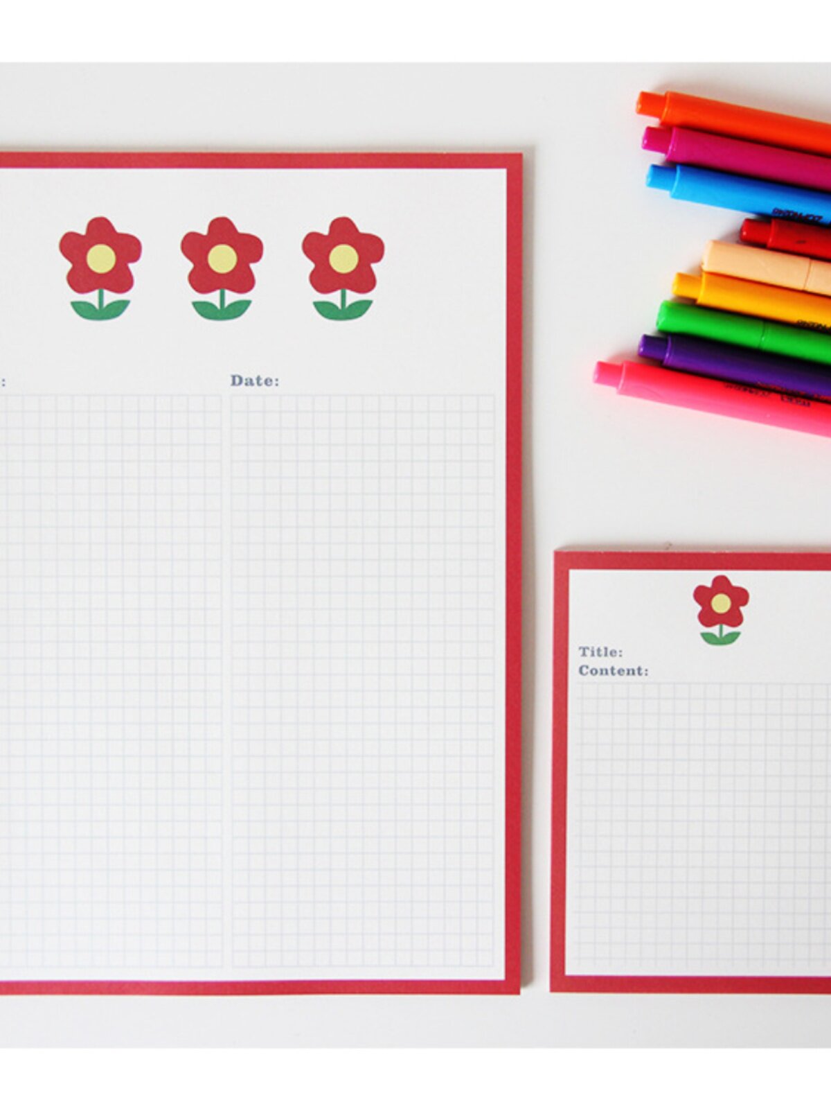 귀여운 기능 걸리 하트 꽃 아보카도 크리에이티브 노트 일일 일정 메모장 B5 학습 노트 용지