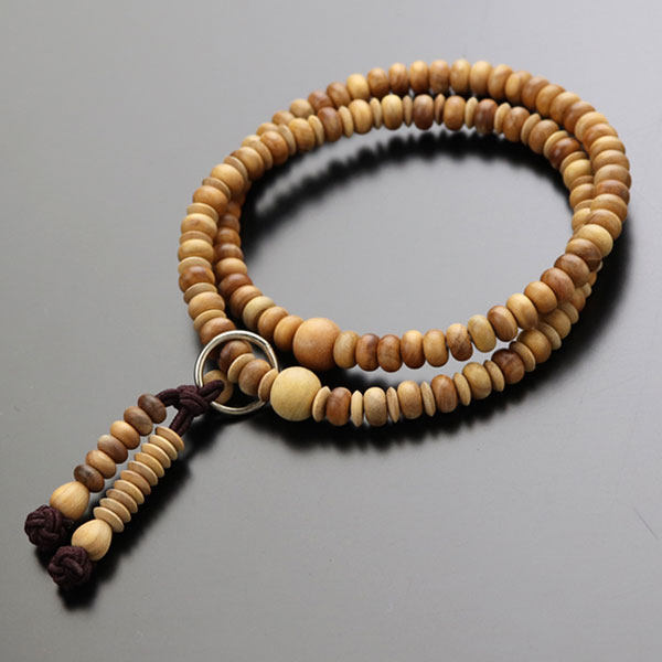 日本京都制白檀108颗佛珠手串净土宗东密檀木念珠手链男女用