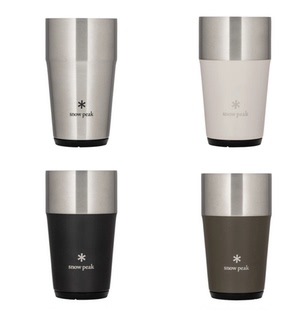 雪峰snowpeak户外精致露营水杯啤酒杯双层不锈钢杯便携杯子TW-470