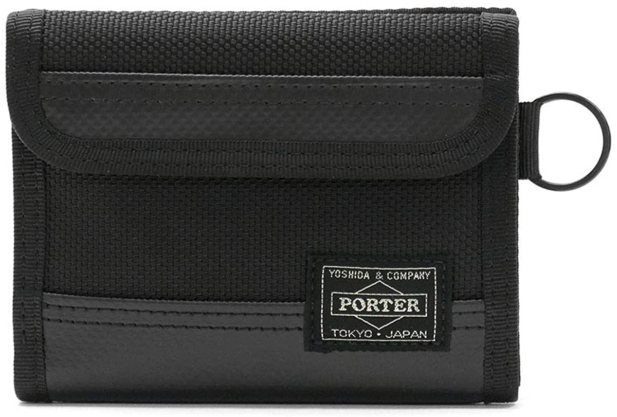 日本正品代购吉田porter heat黑色短款折叠钱包703-07887
