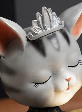 慧心巧聚摆件猫咪公主糖果零食盘钥匙收纳玄关小摆设家居饰品礼物