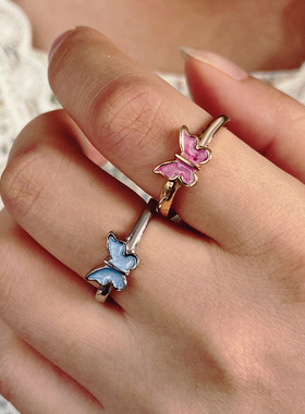 Women Ring Cute欧美戒指复古开口可调节网红ins食指环简约关节戒