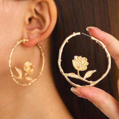 Earring Ear Stud Gifts Jewelry欧美圈圈耳环耳坠复古创意耳饰女