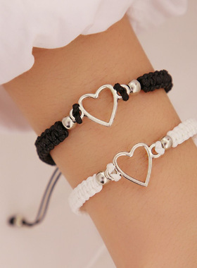 Friendship Gifts Bracelets Jewelry Cute欧美合金爱心情侣手链