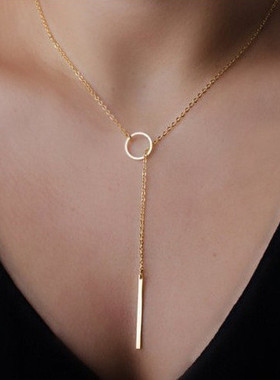 Women Choker Pendant朋克饰品金属圈短款项链颈链女锁骨链项饰