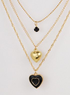 Necklace Gifts Choker Jewelry dark soils欧美饰品爱心锁骨项链