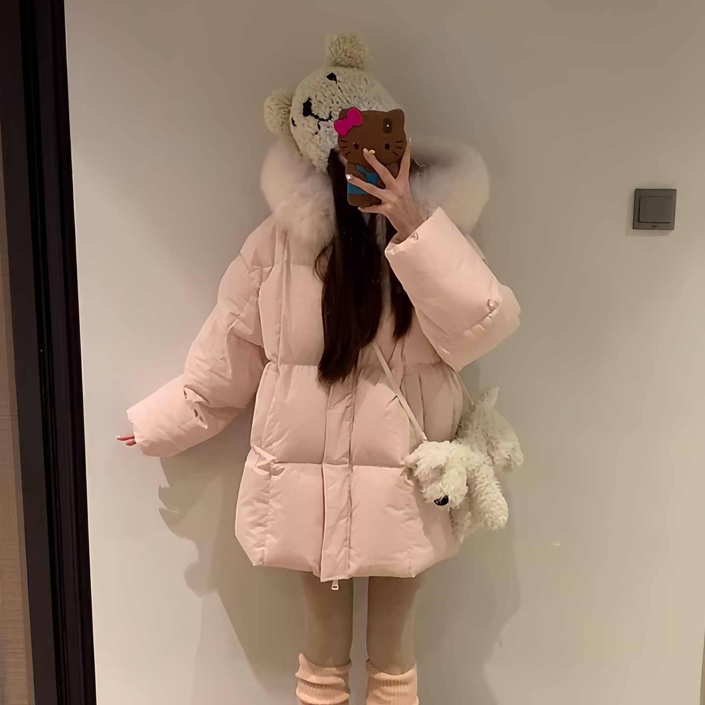 超好看羽绒服女加厚宽松甜美