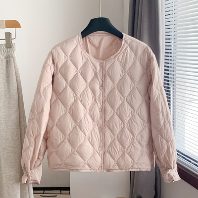 轻暖90白鸭绒薄款外穿羽绒服女