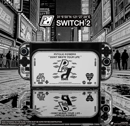 任天堂switch2漫画系列保护壳摇杆帽硬壳保护套分体式保护套配件